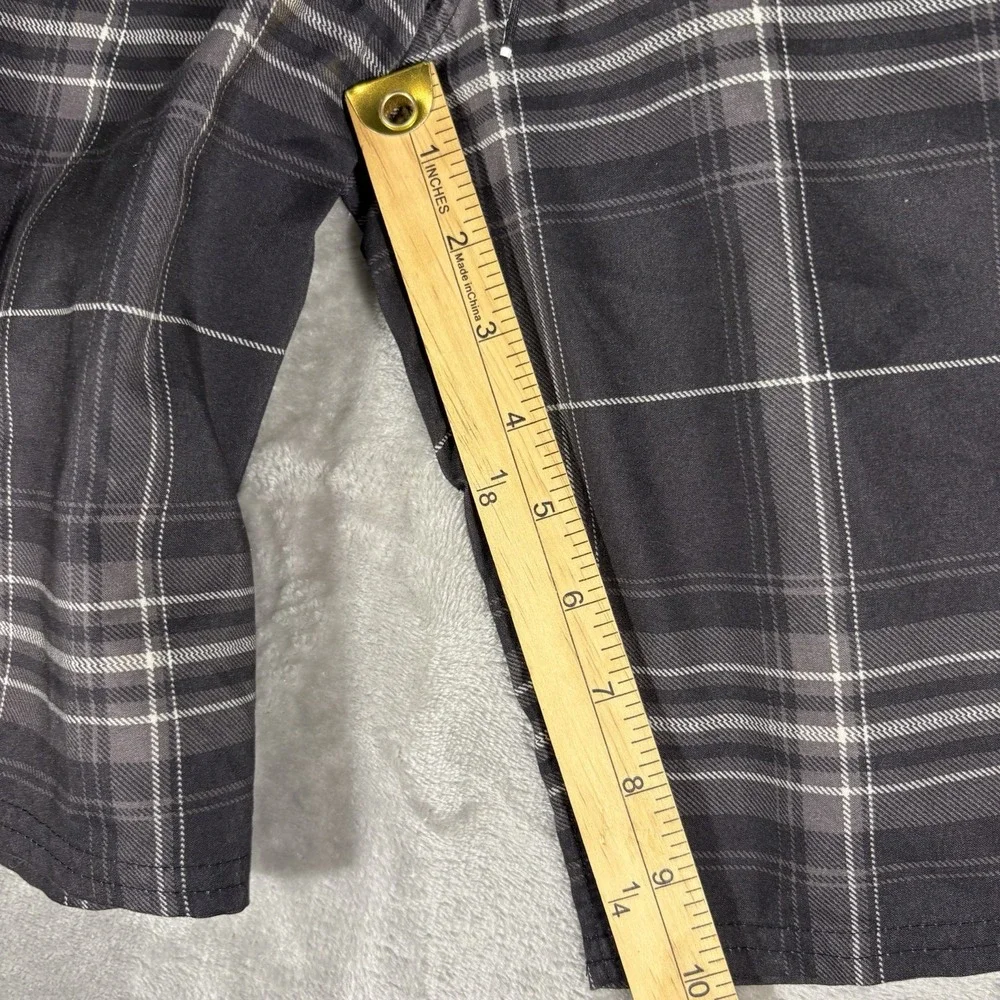 O'Neill Board Shorts Trunks Men's 30 Black Grey Plaid Beach Coastal Surfer
